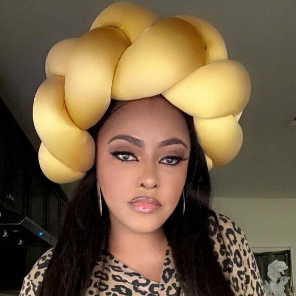 HANDMADE Giant Braided African TURBAN Made in Nigeria HIGH Quality - Picture 2 of 5